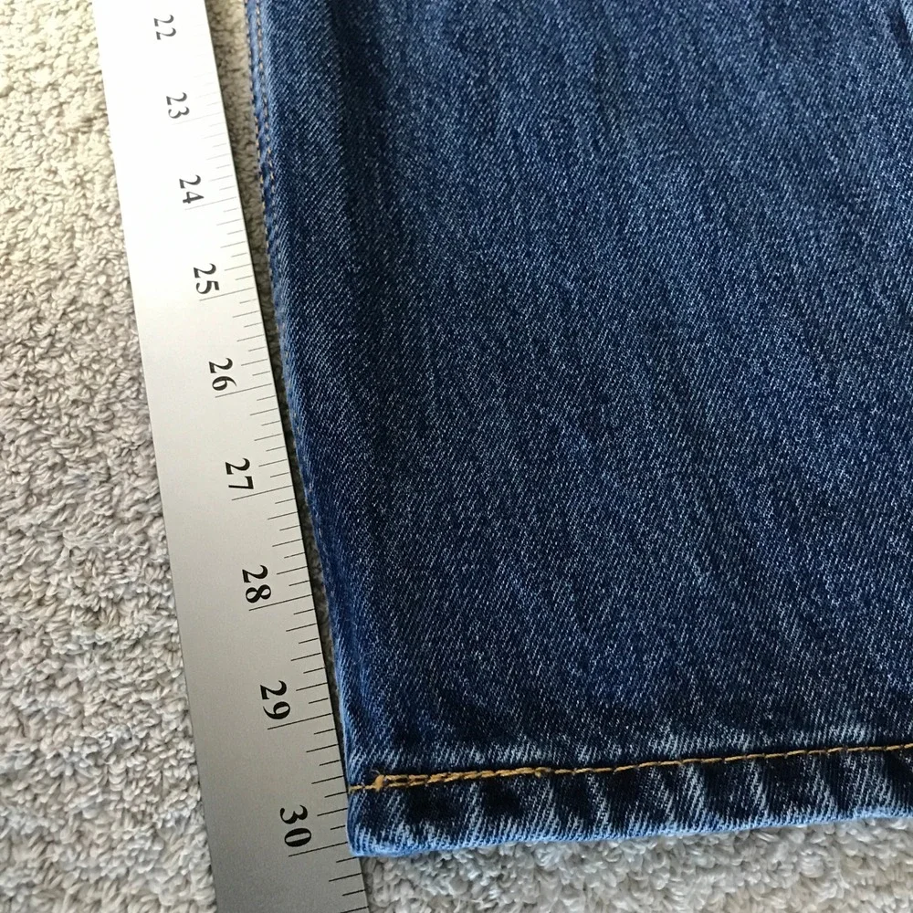 Levis 505 Jeans Mens 32x32 (32x30) Blue Regular Fit Straight Leg Dark Wash Denim